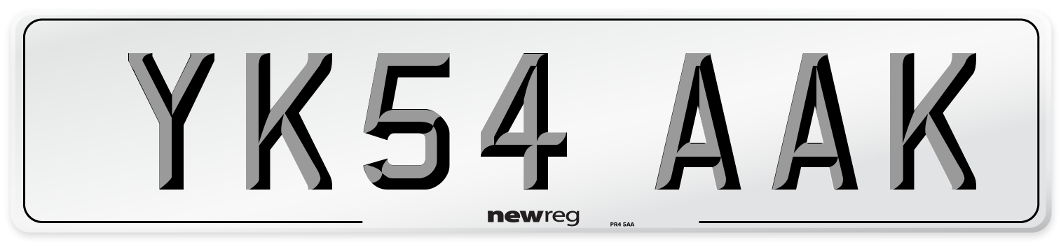 YK54 AAK Number Plate from New Reg